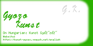 gyozo kunst business card